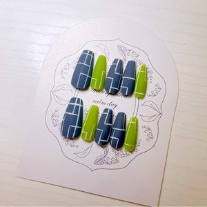 Asymmetrical nail handmade gel nails, acrylic press on nail